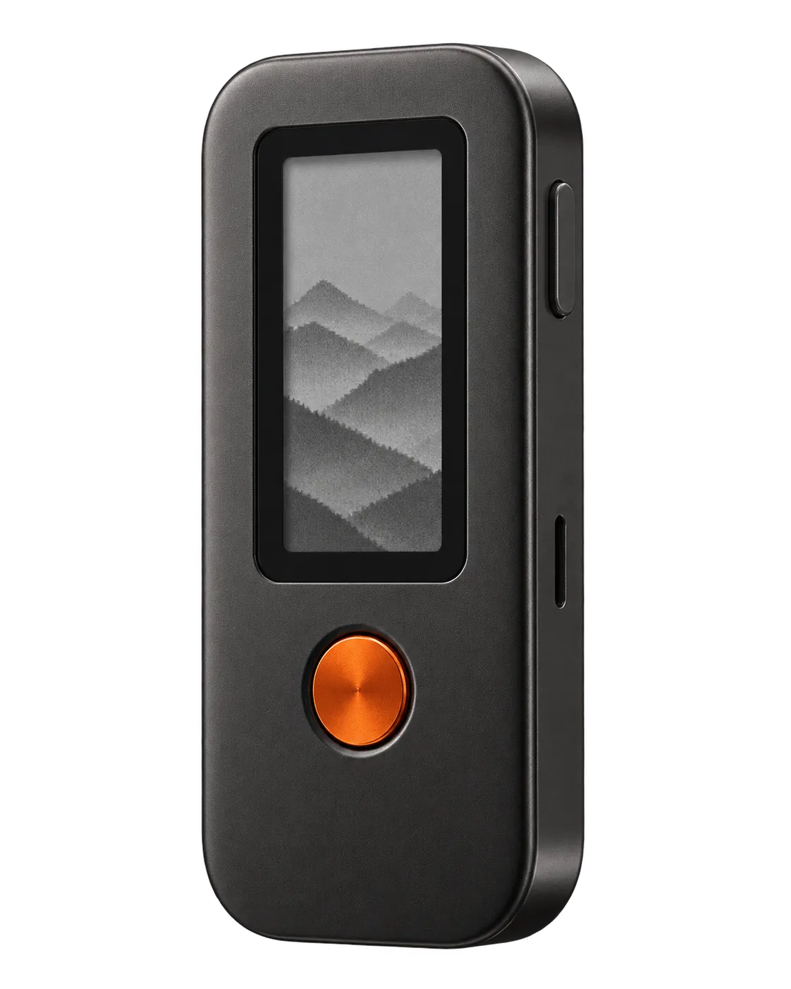 Cinder air-gapped hardware wallet in a three-quarter front view